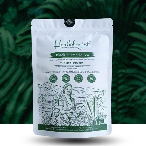 Herbologist Black Turmeric Tea | Natural Healing from Arunachal Pradesh | Gastric Relief & Immunity Booster | 100% Herbal & Caffeine-Free